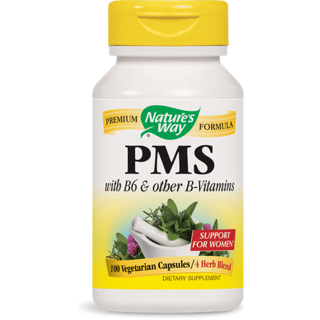 Nature's Way PMS with B6 Vegetarian Capsules, 100 (Best Remedy For Pms)