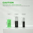 thumbnail image 3 of 2800mAh 3.7v 16340 Rechargeable Batteries for Camera Flashlight (Green, 4PC), 3 of 6