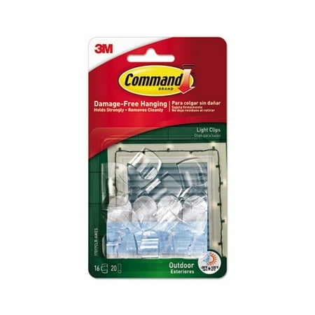 

All Weather Hooks and Strips Plastic Small 16 Clips and 20 Strips/Pack