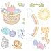 thumbnail image 3 of Noah's Pastel Pairs Super Jumbo Applique Wall Decal, 3 of 4