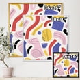 thumbnail image 4 of Designart 'Organic and Elements In Pink Yellow and Red' Modern Framed Canvas Wall Art Print, 4 of 5