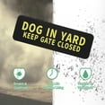 thumbnail image 4 of Uxcell 1 Pcs Dog in Yard Keep Gate Closed 3x9" Gold Letters on Black Background, 4 of 7