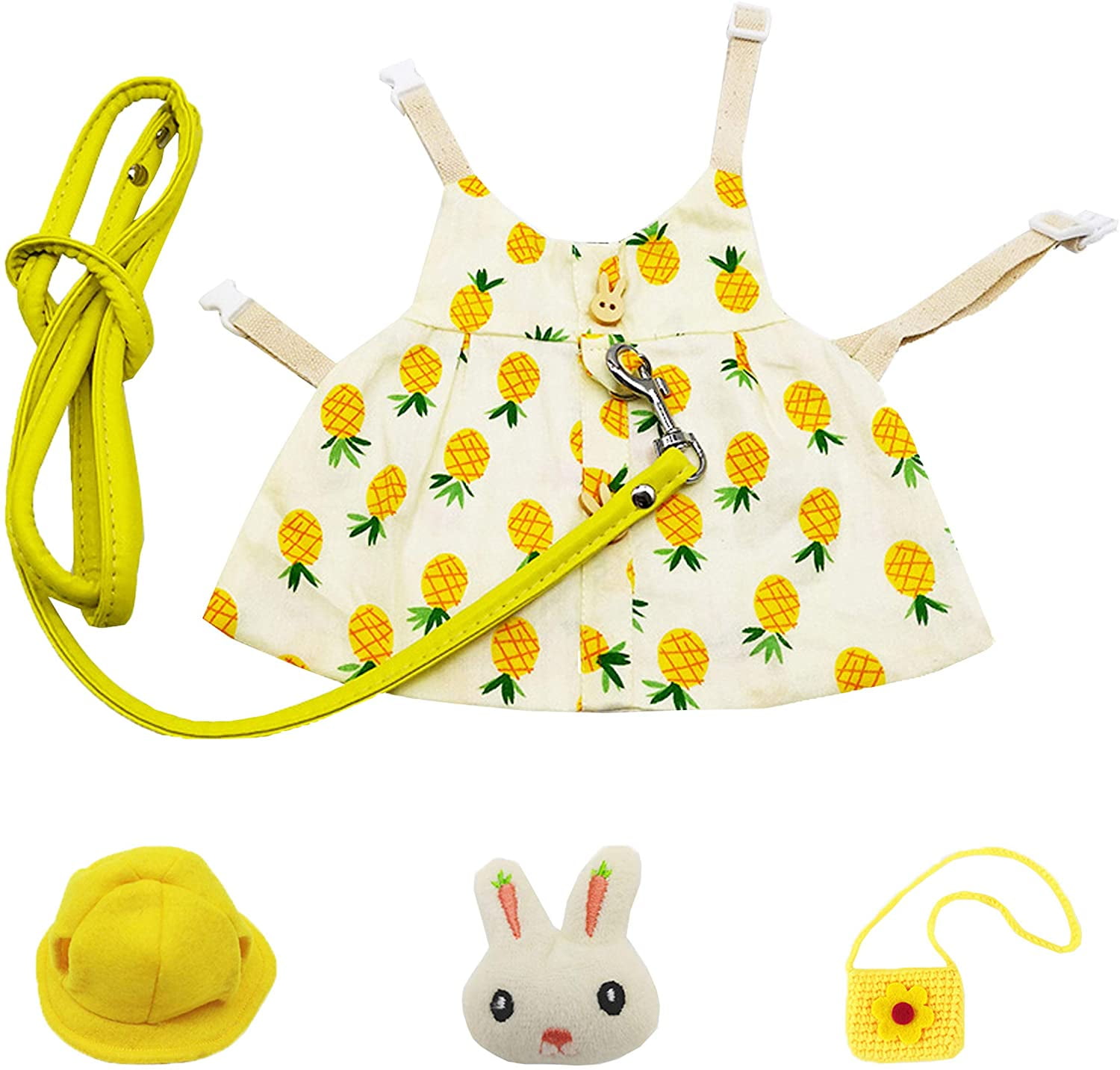 Bunny Rabbit Harness and Leash, Rabbits Clothes for Bunny Guinea Pig
