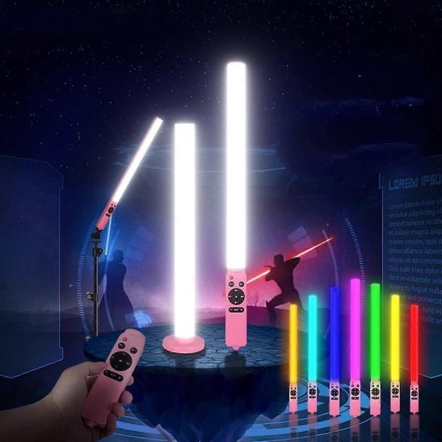 RGB Handheld LED Video Light Wand Stick Photography Light with Rechargeable Battery & Remote