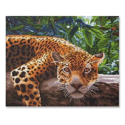 Jaguar Diamond Art Kit by Make Market â€“ Full Drill with Gems