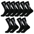 thumbnail image 1 of Calcetines de media pantorrilla SpotBlack 5Pares Negro 6-12.5US TapeDesign Calcetines Tubo Medio Algodón., 1 of 1