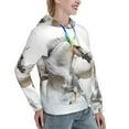 thumbnail image 6 of Cauagu Running White Horses for Women's Hooded Sweatshirts Pullover Hoodie for Women Fall Workout Sweat Long Sleeve Preppy Sweatshirts-Large, 6 of 7