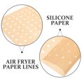thumbnail image 4 of 100 hojas de papel para freidora de aire, antiadherentes, perforados, de silicona para hornear, 4 of 5