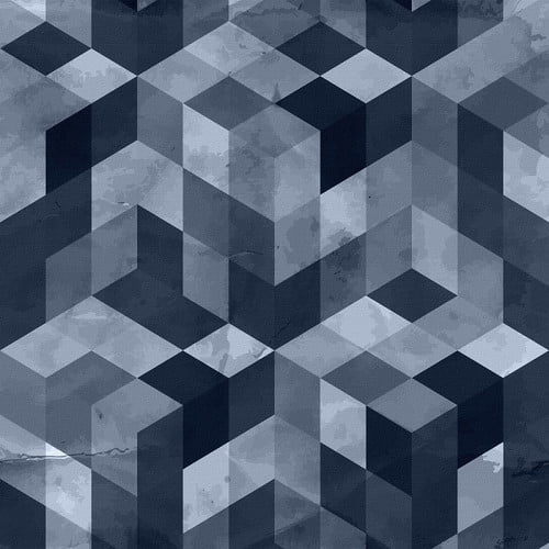 "Shaded Cubes" Painting Print on Wrapped Canvas