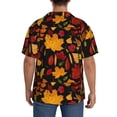 thumbnail image 3 of Sikiie Autumn Maple Leaves A Men's Cuban Shirt, Hawaiian Shirts, Business Casual Button Down Shirts, Short Sleeve Shirt-XX-Large, 3 of 5