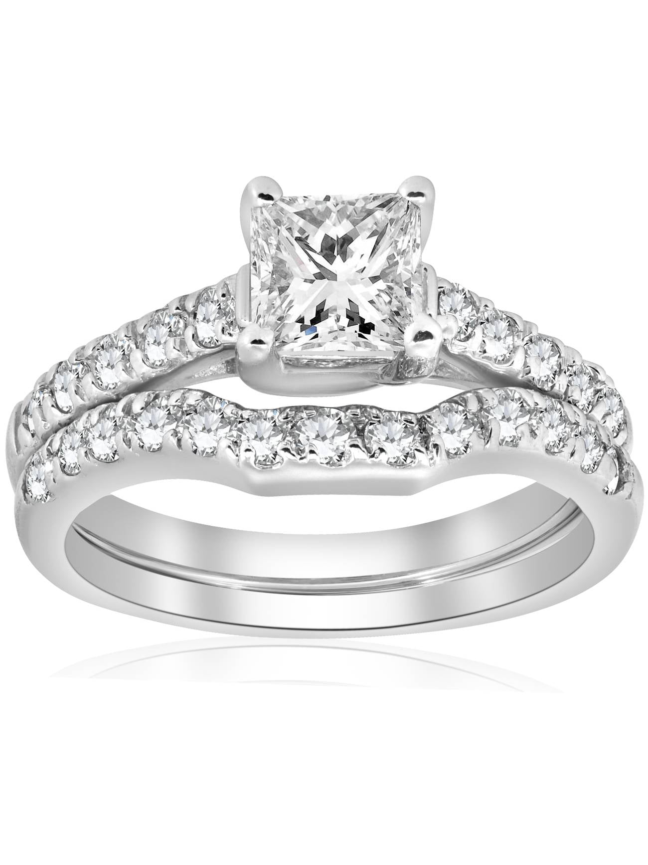 Pompeii3 1 1/2ct Princess Cut Diamond Engagement Ring