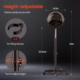 thumbnail image 2 of DEER BEAUTY Professional Standing Hooded Hair Dryer, Ionic Bonnet Dryer with 3 Heat Settings, Mobile Base Hood Hair Dryer for Home and Salon, 2 of 9