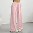 thumbnail image 2 of Lixiuxyad Drawstring Elastic Waist Pants Graphic Baggy Pants Drawstring High Waisted Baggy Sweatpants With Pocket Streetwear Pink, 2 of 6