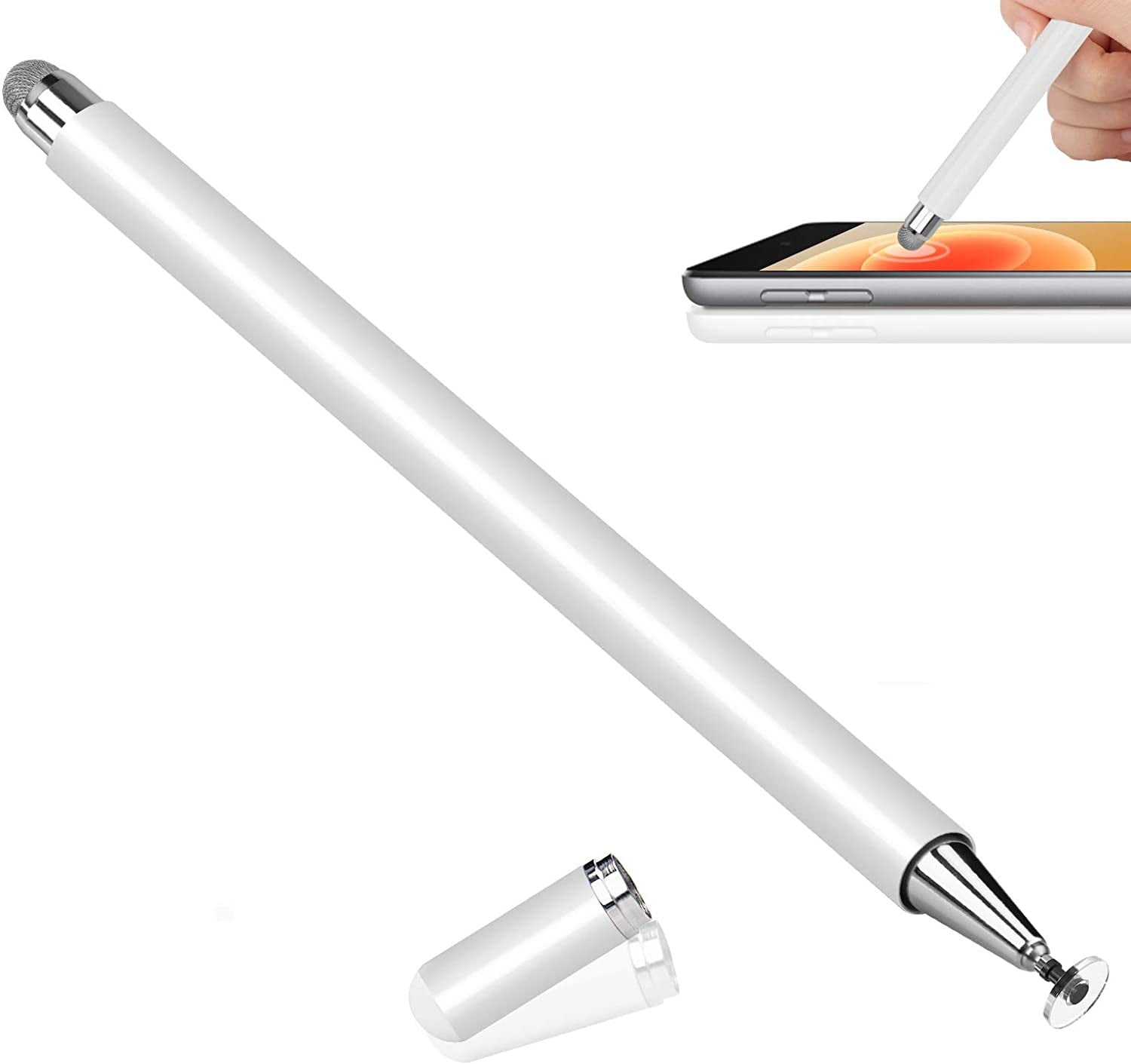 Tablet Stylus Pen For Samsung Galaxy Tab A7 Lite 8.7 Inch Screen Protector 2021 SM-T220 T225 Anti Scratch Tablet Protective Pen Silver Stylus Pen