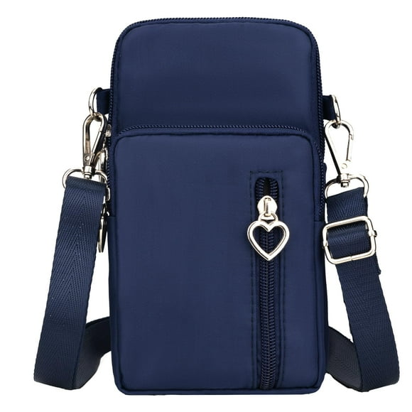 JANKS Bolso bandolera pequeño para mujer - Mini monederos para teléfono con correa cruzada y billetera - Bolso de nailon para brazo