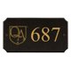 thumbnail image 1 of Placa de dirección de granito sólido Qualarc EXE-4702-BP Color de piedra pulido negro Rectángulo, 1 of 1