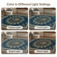 thumbnail image 7 of ODIKA Vintage Plume Scrollwork Watercolor Border Bathroom Classical Refined Structured Stain Resistant Low Profile for Dorm Room, Small Living Apartment, 7 of 7