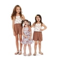 thumbnail image 4 of Wonder Nation Girls Ruffle Tank Top and Shorts, 2-Piece Casual Outfit Set, Sizes 4-18 & Plus, 4 of 6