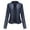 Dark blue, variant on Yigetop Leather Jacket Women Womens Leather Jacket Long Sleeve Leather Coats Motorcycle Outwear Jackets Suede Jacket Women Beige L