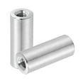 thumbnail image 1 of Uxcell 2 Pcs Écrous de Couplage Ronds en Acier Inoxydable 304 M8x1.25mm, 0.55x1.57 Pouces(ODxH), 1 of 6
