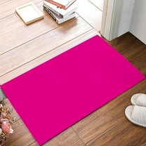 Door mat Solid Entrance Floor Mat Personalized Doormat Pink Welcome Door Mat Low Profile Non Slip Entry Rugs for Bathroom Kitchen Home Front Decor 17x30inch.