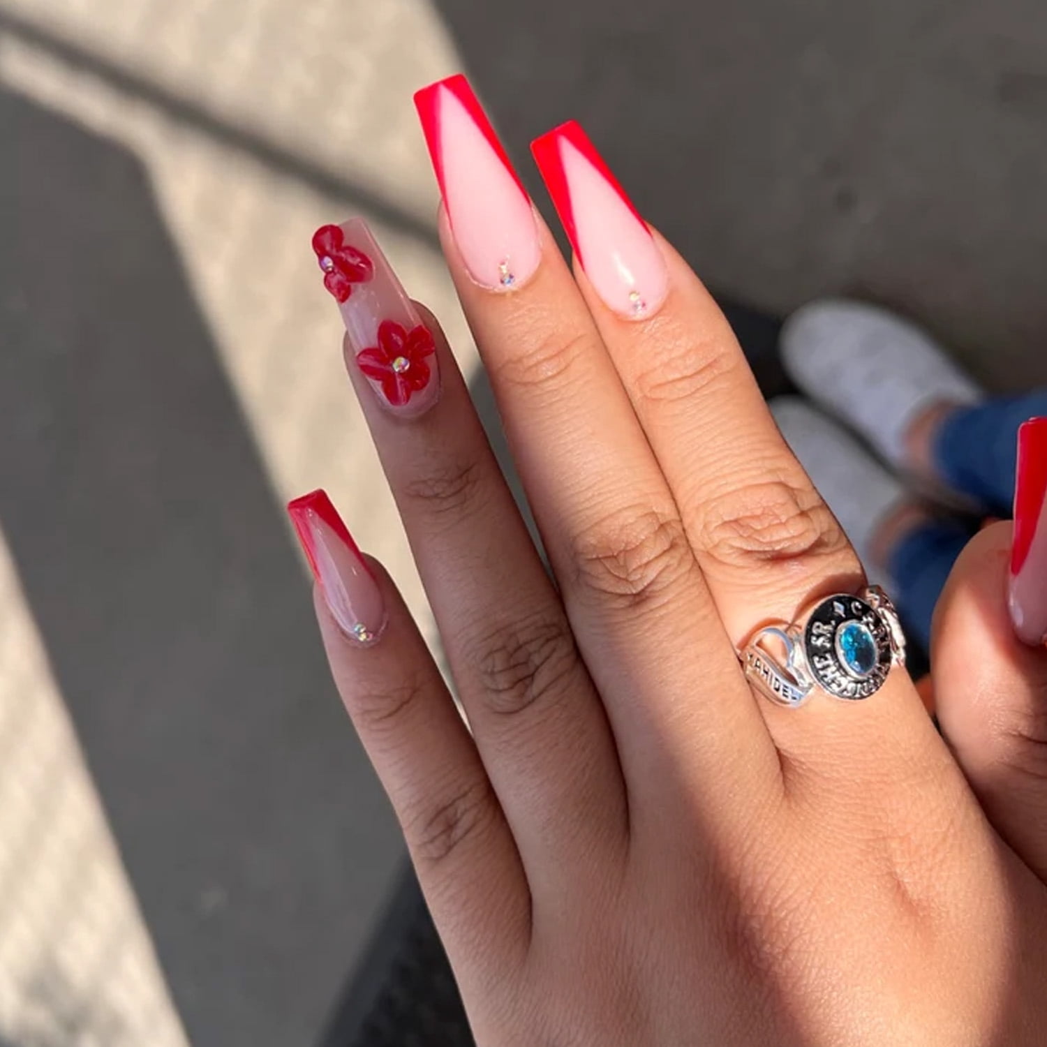 Ship in 5 days PJMCustom Class Ring for Women 925 Sterling Silver for High School & College-Size 5