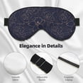 thumbnail image 4 of Goofa Copper-Gold Gloss Outline Navy Dark Blue Printed Sleep Eye Mask for Men Women, Zero Eye Pressure Sleeping Mask, Light Blocking Night Blindfold, Soft Eye Shade Cover, 4 of 7