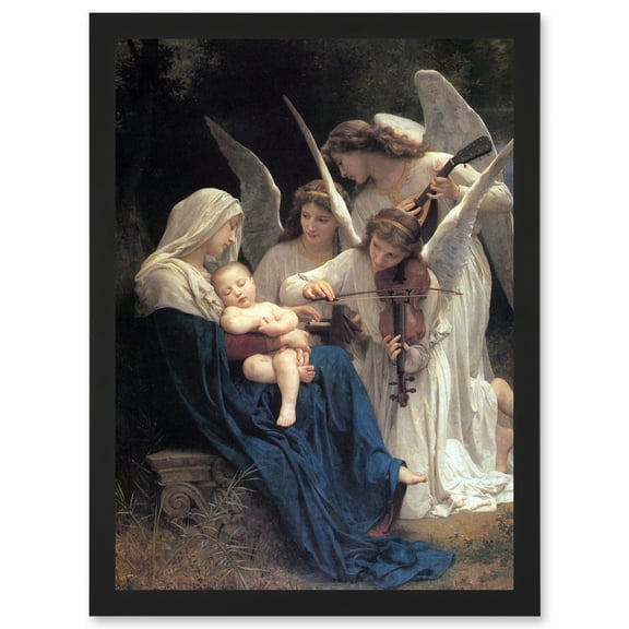 William Adolphe Bouguereau Song Of Angels A4 Artwork Framed Wall Art Print
