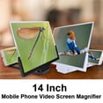 thumbnail image 4 of KKSQ 14" 3D Cell Phone Screen Magnifier Video Magnifier Screen Video Amplifier Smartphone Stand Bracket,for Phones Tablet, 4 of 12