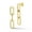 Gold-3 Links, variant on Adesso Milano Jewlery Sterling Silver Paperclip Link Drop Earrings for Women, 3 links, Gold
