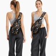 thumbnail image 6 of Sling Backpack,Halloween Autumn Pattern Crossbody Bag with Water Bottle Holder,Waterproof Sling Bag for Men/Women with Chest Phone Holder for Hiking,Travel, 6 of 6
