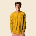 thumbnail image 4 of Dalix Ghost Embroidered Long Sleeve Tee Lightweight Soft Cotton Shirt Mens in Gold M Medium, 4 of 5