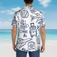 thumbnail image 6 of Disketp Hawaiian Shirts For Men,World Travel2 Print Mens Casual Short Sleeve Button Down Shirts Beach Shirt, 6 of 8