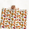 thumbnail image 2 of Picia Hot Dog Burger Pattern Baby Soft Dot Blanket with Silky Satin Backing Baby Gifts for Boys and Girls (30" x 40"), 2 of 9