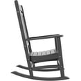thumbnail image 6 of Paradise Classic Adirondack Plastic Outdoor Porch Furniture Rocking Chairs High Back HDPE Poly Lumber, Gray, 6 of 9