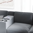 thumbnail image 5 of Modern L-Shaped Sectional Sofa, 4 Seats Modular Couch With Storage Console Cup Holders USB Charging Ports For Living Room Apartment Office, 5 of 12