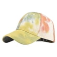thumbnail image 2 of Summer Hot Sales Under $5 Yellow Headwear Snapback Trucker GIJNRIUIUA Women Casual Tie Dye Printed Colorful Baseball Cap Cap Visors Sun Hats, 2 of 3