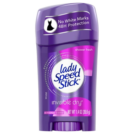 Lady Speed Stick Invisible Dry Antiperspirant Deodorant, Shower Fresh, 1.4oz