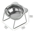 thumbnail image 2 of ACDANC Elevated Cat Bowls 5 Inch Wide Stainless Steel Cat Food Bowl Raised 15-Degree Tilted Food and Water Dish for Indoor Cats Small Dogs to Protect Spine Stainless Steel Cat Bowls, 2 of 7