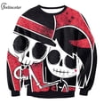 thumbnail image 4 of Sudadera de gran tamaño con estampado de calavera para hombre, jersey de chándal con cuello redondo, ropa de calle Vintage para pareja, ropa de Halloween, 4 of 4