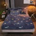 thumbnail image 2 of Drap de Lit en Micro-Polaire Peluche Extra Doux et Confortable en Velours Flanelle Drap-Housse du Dessous 4.9*6.6‘ 3#, 2 of 7