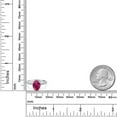 thumbnail image 6 of Gem Stone King 10K Two Tone Gold Red Created Ruby and Lab Grown Diamond Engagement Ring for Women | 2.20 Cttw | Oval 9X7MM | Gemstone July Birthstone | Size 5, 6 of 6