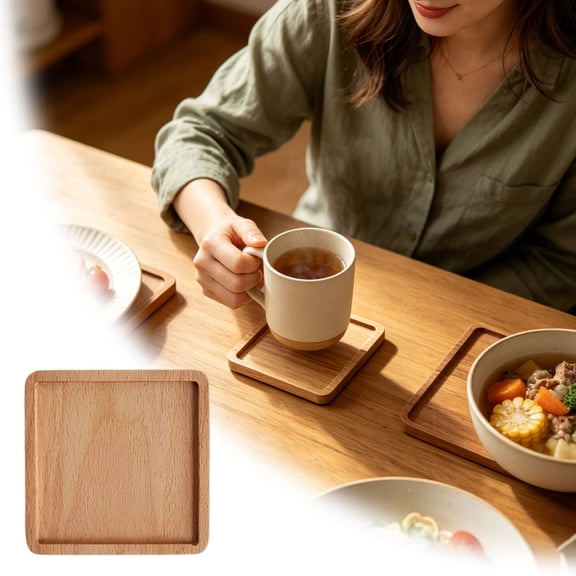 FSAGAE Cork Coaster for Drinks Absorbent Heat Resistant Round Placemat for Coffee Cups Table Protector Brown 3.5x3.5in