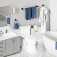 thumbnail image 6 of Fil-fresh Brushed Nickel Bathroom Hardware Set, 4-Piece Wall Mounted Bathroom Accessories Set, 24-Inch Towel Bar with Toilet Paper Holder, Towel Ring & Robe Hook, SUS304 Stainless Steel, 6 of 9