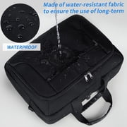 Laptop Bag 17.3 Inch Laptop Briefcase Large Waterproof Laptop Case for Men Women Business Office Work Computer Bag 17 Inch Adjustable Shoulder Messenger Bag,Black