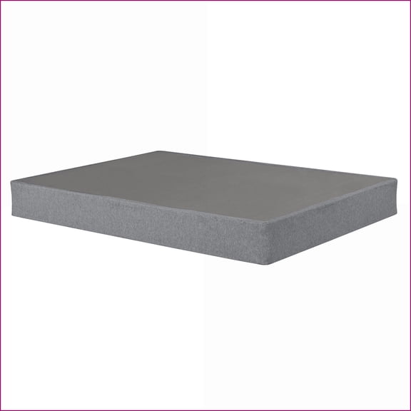 Box Spring Mattress Foundation, Foldable Metal, Modern Bedroom Furniture | Full | Slate Gray