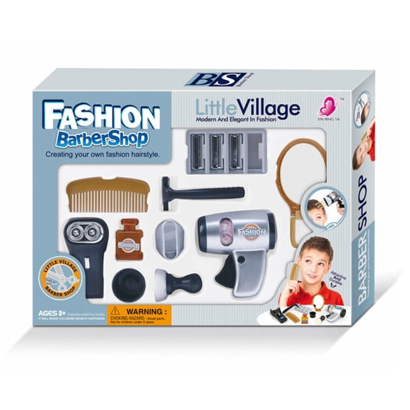 Haircutting toys for girls and boys, interactive parent-child activities, realistic haircutting tools, children's pretend play toy set.