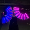 thumbnail image 4 of Large Rave Fan, Led Light Up Hand Fan, Handheld Folding Fan with Remote Control, Cool Multifunction Glowing Stage Performance Props Fans for Party Birthday Wedding (White), 4 of 8