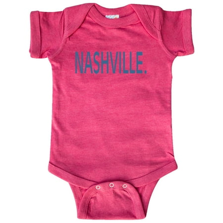 

Inktastic Nashville in Light Blue Text Gift Baby Boy or Baby Girl Bodysuit