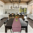 thumbnail image 2 of PowerSellerUSA Dining Table Runner Elegant Buffalo Plaid Table Placemat for Dining Room or Kitchen, Classic Farmhouse Country Decor Plaid Gingham Checkered Design Table Runner, Burgundy, 13" W x 72" L, 2 of 5